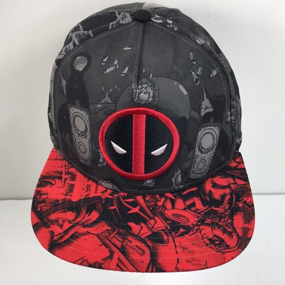 Marvel Comics Deadpool Snapback Trucker Hat Cap - Picture 6 of 15